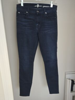 Dark Blue Women’s Skinny Jeans - 7 For All Mankind
